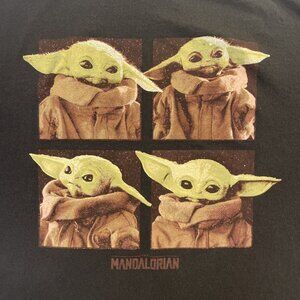 2XL Black Star Wars Fifthsun The Mandalorian Baby Yoda Grogu T-Shirt